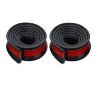 Protector Cejas Rueda Protector Universal Arco Goma Para Rueda Coche Guardabarros 1,5 M Tiras Anticolisión(2pcs Black)