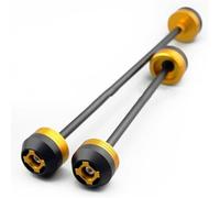 Protector Choque Deslizadores Eje Trasero Delantero para Ducati para Multistrada V4 2020-2024 Almohadillas Protectoras Horquilla Rueda Motocicleta Protección del Marco(Gold)