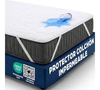 Protector Colchón 120x190 cm Pack 2 Funda Colchón Impermeable de Algodón Sábana Impermeable Protectora para Cama Cubre Colchón Transpirable Hipoalergénico Antiácaros Lavable a Máquina