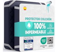 Protector Colchón 120x200 cm Pack 2 Funda Colchón Impermeable de Algodón Sábana Impermeable Protectora para Cama Cubre Colchón Transpirable Cover Hipoalergénico Antiácaros Lavable a Máquina
