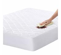Protector Colchon 135x200 Impermeable Acolchado, Banda elástica perimetral 360°, para Colchon de hasta 30cm de Altura, Ajuste Firme, Lava a máquina,100% Poliéster