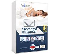 Protector Colchon 140x200 Antiacaros Made in EU & Oeko Tex Dreamzie - Protector Colchon Impermeable 4 Esquinas Elásticas