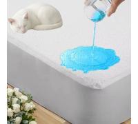 Protector Colchon 150 Impermeable. Cubre Colchon 150x190 Transpirable, Ajustable y Antiácaros | Protector Colchon 150x200 contra Líquidos y Manchas | Protector Cama 150x190 Impermeable Rizo