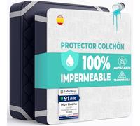 Protector Colchón 150 x 200 cm Pack 2 Funda Colchón Impermeable de Algodón Sábana Impermeable Protectora para Cama Cubre Colchón Transpirable Cover Hipoalergénico Antiácaros Lavable a Máquina