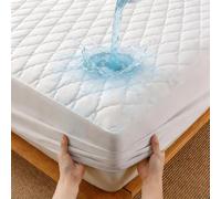 Protector Colchon 150x200 cm - Impermeable & Acolchado Funda Colchon | Colchones de hasta 27 cm, 100% Poliéster + PU, Blanco
