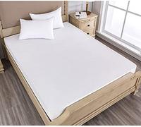 Protector Colchon 200 x 200 cm Impermeable, Funda Colchon 200, 80% Algodón Color Blanco, Hipoalergénico, Antiácaros y Antibacteriano