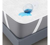 Protector Colchón 70x140 cm Funda Colchón Impermeable de Algodón Sábana Impermeable Protectora para Cuna Cubre Colchón Transpirable Hipoalergénico Antiácaros Antibact. Lavable a Máquina