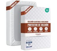 Protector Colchon 90x200 cm, Acolchada Cubrecama, Funda de colchon
