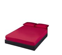 Protector Colchon Impermeable Sábana Bajera sólida Impermeable, Fundas de colchón Ajustables, Cuatro Esquinas con Banda elástica, Funda Protectora for Cama para hogar(Rose,150x200x30cm)