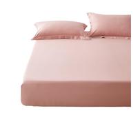 Protector Colchon Sábana ajustable de algodón ultra suave con bandas elásticas, funda de colchón antideslizante de 800 hilos, 100/140/160/180/200 x 200 cm Cubre Colchon(Retro Pink,200x200x30cm)