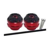 Protector contra choques Almohadilla Protectora Tapa Deslizante Horquilla Eje Delantero Y Trasero Motocicleta Para MT09 MT07 Para Tracer FZ09 FJ09 XSR900 XSR700 2014-2025(Frente rojo)