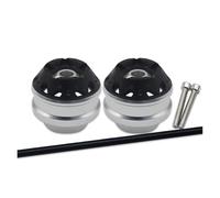 Protector contra choques Almohadilla Protectora Tapa Deslizante Horquilla Eje Delantero Y Trasero Motocicleta Para MT09 MT07 Para Tracer FZ09 FJ09 XSR900 XSR700 2014-2025(Plata frontal)