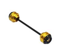 Protector contra choques Deslizadores Eje Horquilla Rueda Delantera Trasera Motocicleta Tapa Protectora Contra Choques Para GSR600 GSR750 GSXS750 GSXS1000 GSXR600 GSXR1000 750(Trasera Dorada)