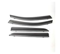 Protector contra la Lluvia Compatible con Toyota Camry XV40 2007-2011, Viseras for Ventanas, Protector contra la Lluvia, Deflector de Lluvia, toldo Protector.(Chrome Strip- Carbon)