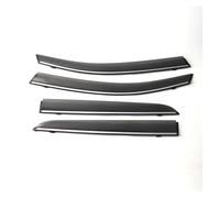 Protector contra la Lluvia Compatible con Toyota Camry XV40 2007-2011, Viseras for Ventanas, Protector contra la Lluvia, Deflector de Lluvia, toldo Protector.(Chrome Strip)