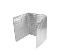 Protector contra salpicaduras de aceite de cocina con tres paneles con bisagras, protector de pantalla de aluminio para estufas de gas, protege paredes, encimeras y suelos de grasa caliente, fácil de