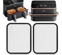 Protector contra salpicaduras de acero inoxidable compatible con Cosori Airfryer 8,5 L/Dual Blaze TwinFry 10 L, accesorio para freidora de aire caliente, malla fina, protección contra salpicaduras de