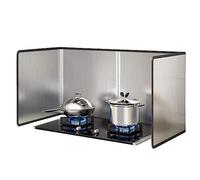 Protector contra Salpicaduras de Acero Inoxidable Plegable de Cuatro Lados: Protector contra Salpicaduras y Protector de Grasa para Estufa, un Elemento Esencial de la Cocina para una limpiez