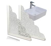 Protector contra salpicaduras de bañera, 2 unidades, barrera de agua para la ducha, barrera impermeable para la esquina de la bañera, baño, lavadero, fregadero y todo el zuha