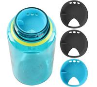 Protector contra salpicaduras de boca ancha (paquete de 4) - Se adapta a boca de botella de agua de 63 mm - Inserto antiderrame para botellas de agua de boca ancha - Con boquilla para beber y agujeros