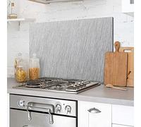 Protector contra salpicaduras de cocina de aluminio, fabricado en Italia, protección para vitrocerámica y pared, lavable y fácil de montar, antisalpicaduras de metal, 48 x 72 cm
