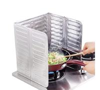 Protector contra salpicaduras de estufa: protector antisalpicaduras plegable, pared de lámina reflectante, placa bloqueadora de reutilizable | Diseño que ahorra espacio con montaje rápido para