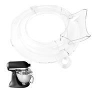 Protector contra salpicaduras de repuesto para Kitchen Aid 4.5-5 QT, cuenco antisalpicaduras para accesorios Kitchen Aid, perfecto para Kitchen Aid Cuenco de acero inoxidable (transparente)