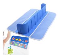 Protector contra salpicaduras de silicona para niños, organizador de tina, almacenamiento de juguetes de baño, almacenamiento de juguetes de baño con, estante de bañera para niños para