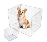 Protector contra salpicaduras para areneros de gatos, 61 x 45 x 45 cm, cubierta de con lados altos, protector de pared para el recinto, juego de entrenamiento con lados altos