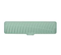 Protector contra salpicaduras para fregadero, tapete de drenaje de 42 x 10 cm, mayor eficiencia, protector de salpicaduras de agua con diseño de estante de tipo abierto, tapete de grifo para