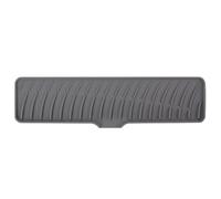 Protector contra salpicaduras para fregadero, tapete de drenaje de 42 x 10 cm, mayor eficiencia, protector de salpicaduras de agua con diseño de estante de tipo abierto, tapete de grifo para