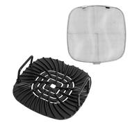 Protector contra salpicaduras + rejilla for horno (como se muestra), de acero inoxidable, compatible con Ninja freidora de aire Foodi AG301 5 en 1 AG300, AG300C, AG301C, AG302