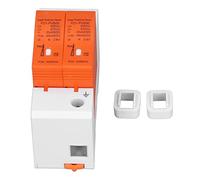 Protector contra Sobretensiones de CC para Sistema Solar, 2P 500V Protector contra Sobretensiones Alarma Visual Ventana Diseño Modular Dispositivo de Descargador de ProteccióN