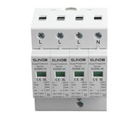 ❥❥ Protector contra Sobretensiones Doméstico 4P 40KA, Dispositivo Descargador de bajo Voltaje con Riel DIN para Protección contra Truenos, Ideal para Sistemas Eléctricos Domésticos