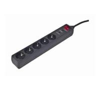 Regleta Gembird SPG5-C-15 5 tomas AC 16A protección contra sobretensiones 4,5m negro