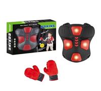 Protector corporal de boxeo, chaqueta de boxeo iluminada con guantes, almohadilla de vientre de boxeo para niños, para jugar en casa, entrenamiento, estilo de vida, actividades de juego en interiores