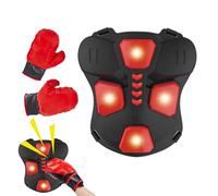 Protector corporal de boxeo, música iluminada con guantes, almohadilla para el vientre de boxeo para niños, para actividades en casa, juego familiar, entrenamiento de estilo de vida, competencia de