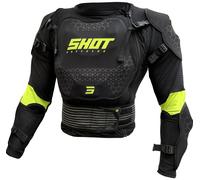 Protector corporal infantil Shot Optimal 2.0 negro-amarillo fluo S