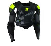 Protector corporal infantil Shot Ultralight 2.0 negro-amarillo fluorescente M