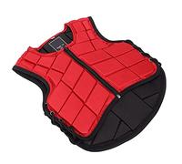 Protector Corporal para Montar a Caballo para Niños, Chaleco Ecuestre Ajustable, Diseño Cómodo y Absorbente de Golpes, Color Rojo (CM)