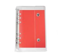 Protector de 6 anillos tamaño A6/A7 | Bolsa de 6 anillos transparente recargable de PVC | Bolsa de láminas móviles para fotografías, documentos, presupuesto, escuela, oficina, niños y niñas