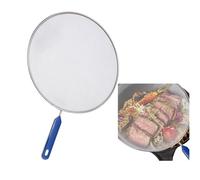 Protector de aceite de malla fina de acero inoxidable 11.5, protector de aceite de grasa, tapa de cocción segura para ollas hirviendo, sartenes de 29 cm de diámetro