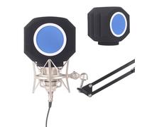 Protector de aislamiento de micrófono, esponja espesante, protector de aislamiento de micrófono insonorizado con filtro que reduce el ruido y el reflejo, 1 ud..