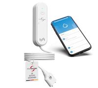 Protector de alarma de agua WA-2 WiFi con cable de sensor de 90 cm | Detector de agua compacto WiFi informa a través de la aplicación a tu smartphone