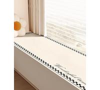 Protector de Alféizar Beige con Borde Negro. Tapete Recortable para Evitar Arañazos de Perros y Gatos. Cubierta para Alféizares Abatibles.(78x8in/1981x203mm)