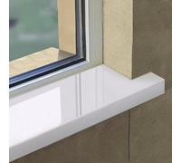 Protector de alféizar de ventana blanco puro para balcón interior, 24/30/36/48 pulgadas de longitud, moldura Ed de encimera para remodelación de cemento, Sle 2, 4 x 30 pulgadas