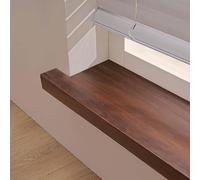 Protector de alféizar de ventana extra ancho, cubierta de repisa con acabado de madera para azulejos de hormigón y metal, tamaño personalizado, 45,7 x 165 cm, protección elegante