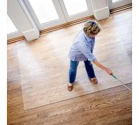 Protector de alfombra de plástico impermeable para suelos de madera y alfombras, tapete a prueba de polvo para sala de estar y cocina, cubierta de alfombra de área fácil de limpiar, la mejor solución