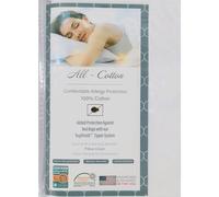 Protector de almohada cuadrado europeo con cremallera National Allergy Premium, 100 % algod n, 50 x 50 cm, blanco, 300 hilos, hipoalerg nico, con