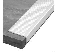 Protector de aluminio L-SdEd para uso en interiores y exteriores (ancho 70 x alto 30 mm), antideslizante, fácil de instalar